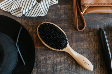 Shop or beautiful boar bristle brush and scalp and shampoo brush