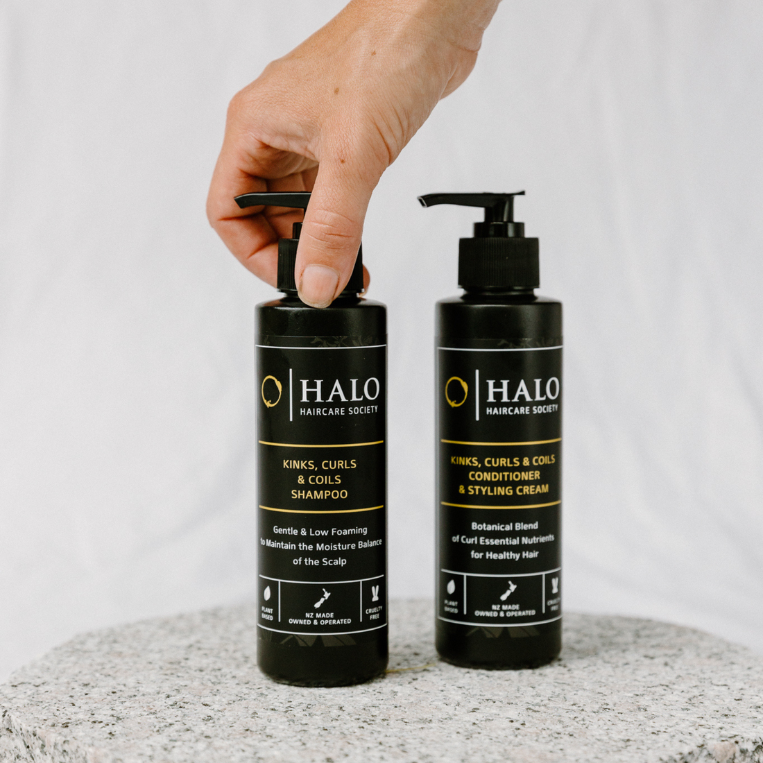 Kins, Curls & Coils Shampoo & Conditioner Styling Cream by Halo