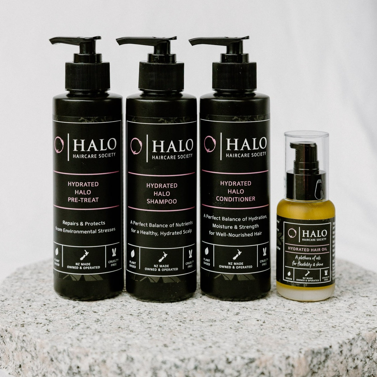 Four Step Haircare Routine Halo Haircare Society