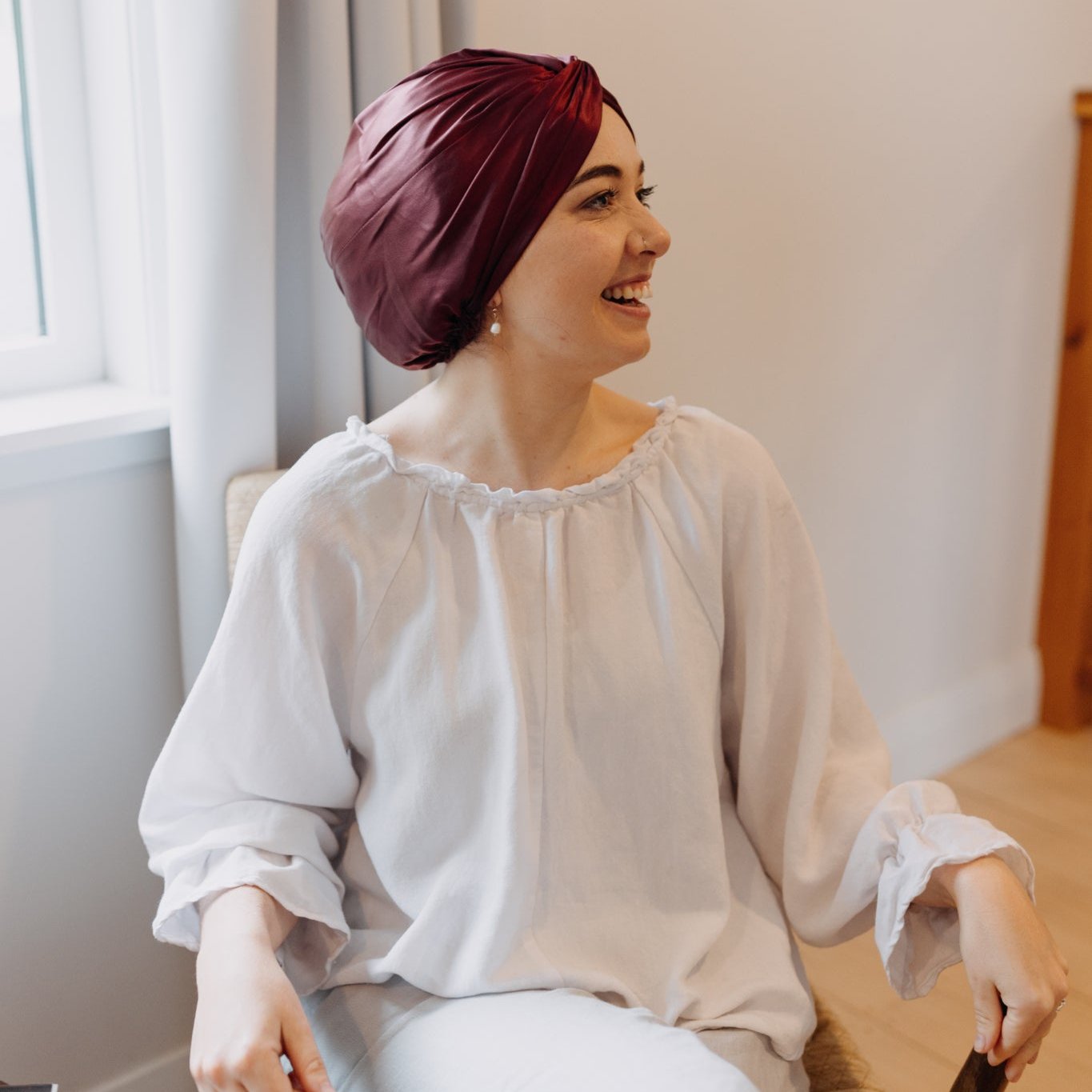 silk Hair turban for long, thick curly hair