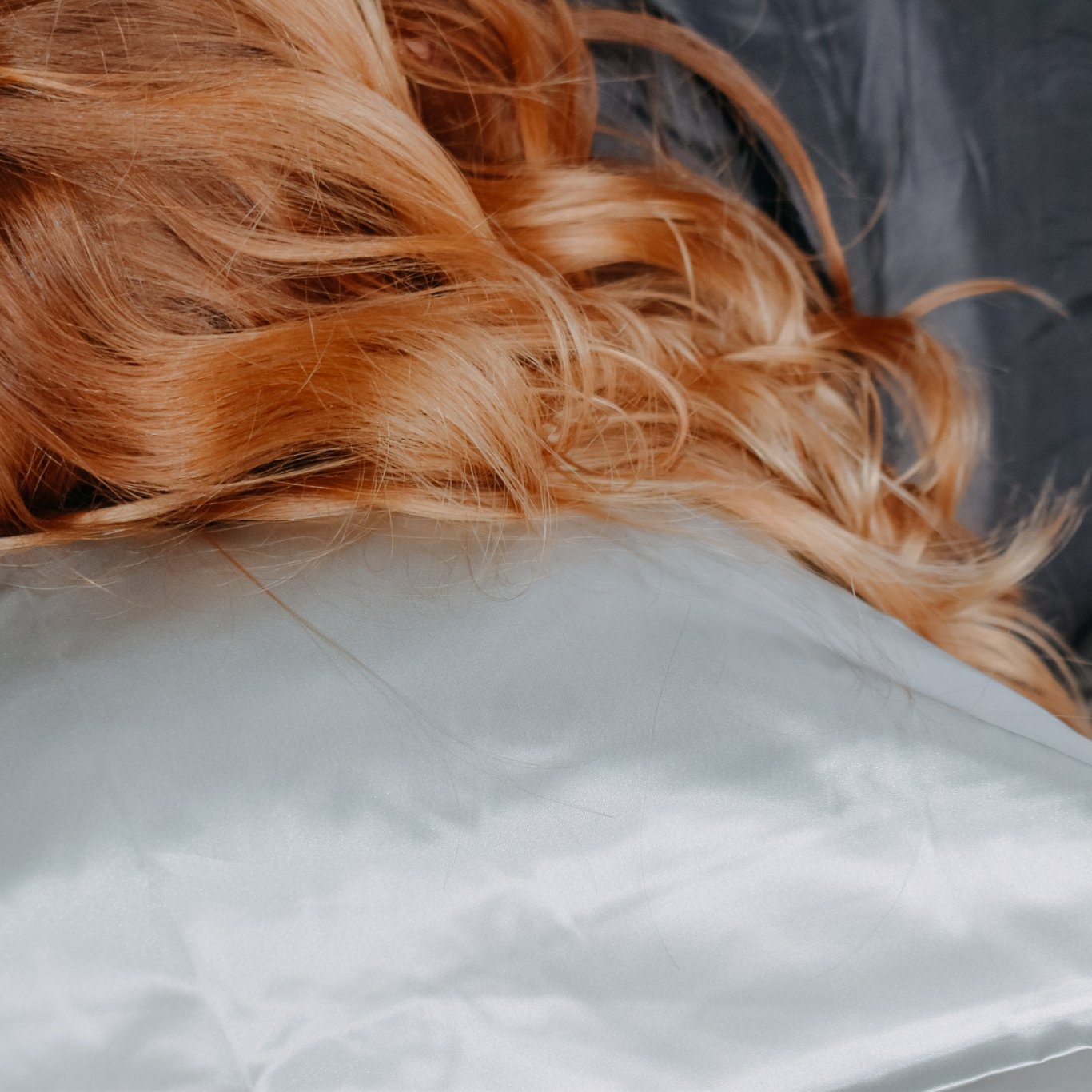 silver silk pillowslip